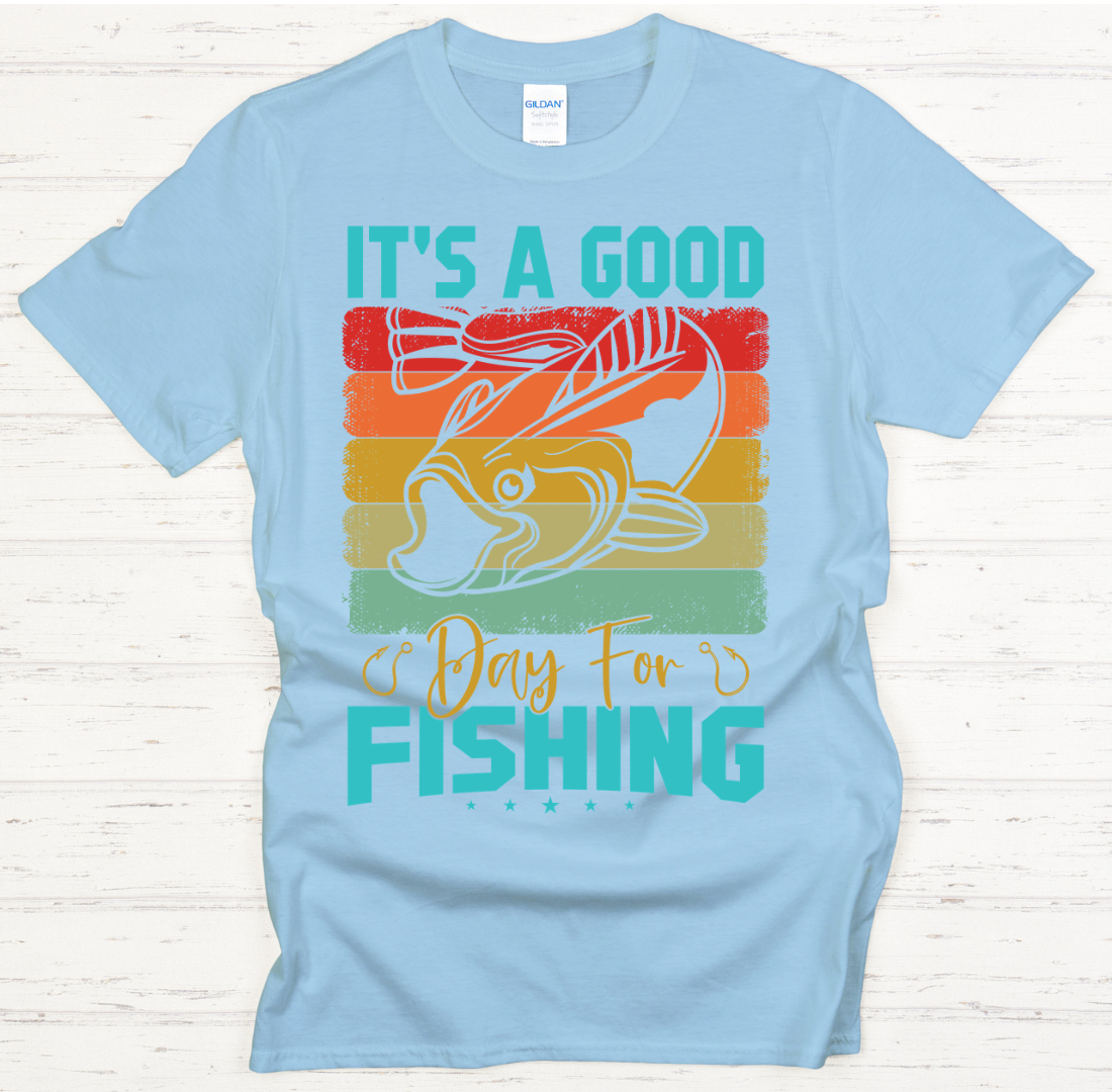 It's A Good Day For Fishing Vintage Fisherman Shirt on Gildan Softstyle Tee