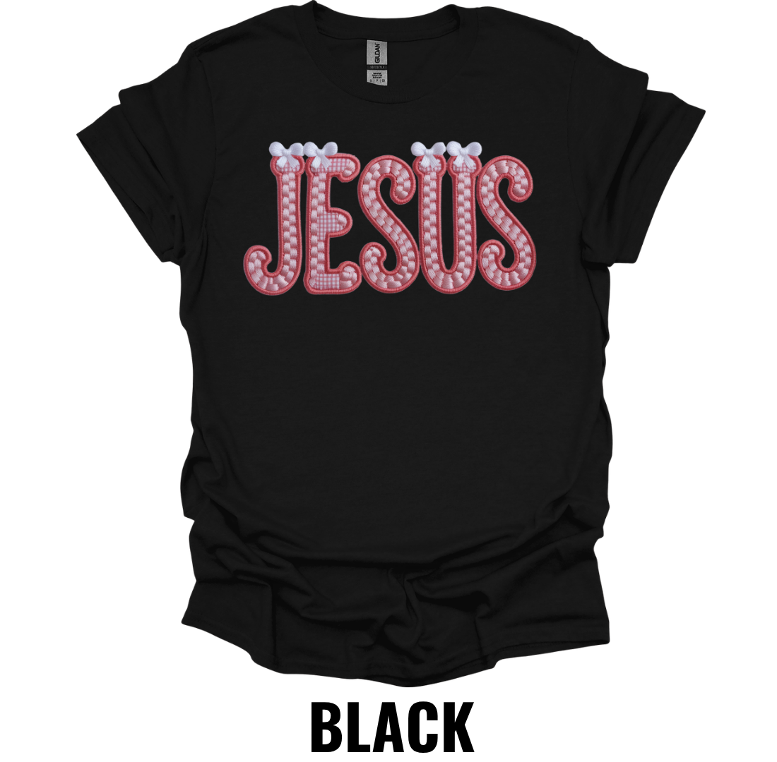 Jesus Christmas Shirt – Candy Cane Christian Holiday Graphic Tee