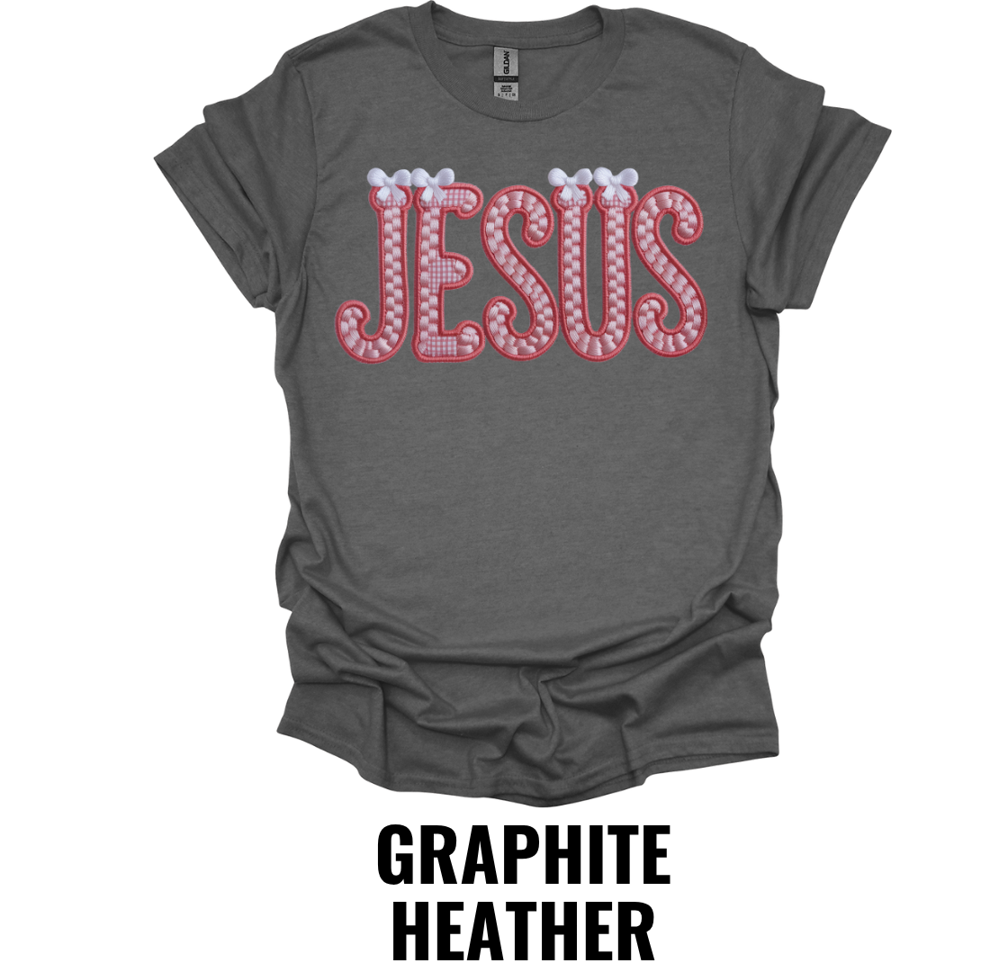 Jesus Christmas Shirt – Candy Cane Christian Holiday Graphic Tee