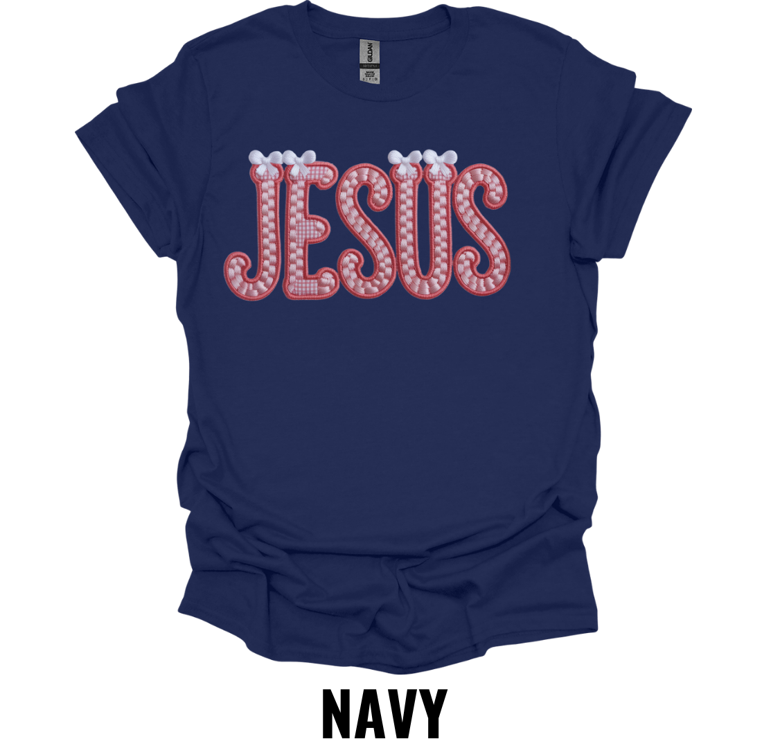 Jesus Christmas Shirt – Candy Cane Christian Holiday Graphic Tee