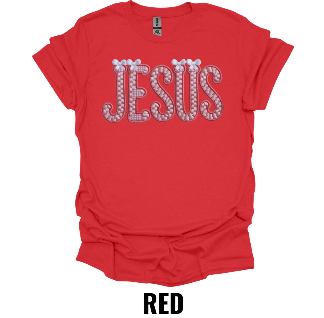 Jesus Christmas Shirt – Candy Cane Christian Holiday Graphic Tee