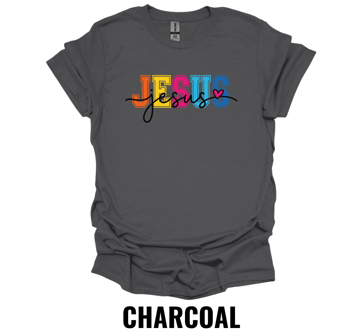 Jesus T-Shirt – Colorful Christian Faith Graphic Tee