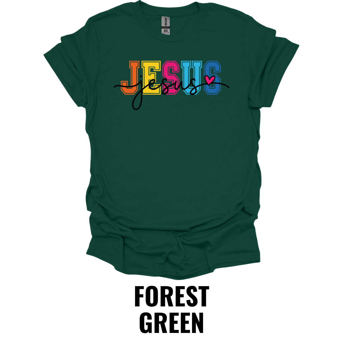 Jesus T-Shirt – Colorful Christian Faith Graphic Tee