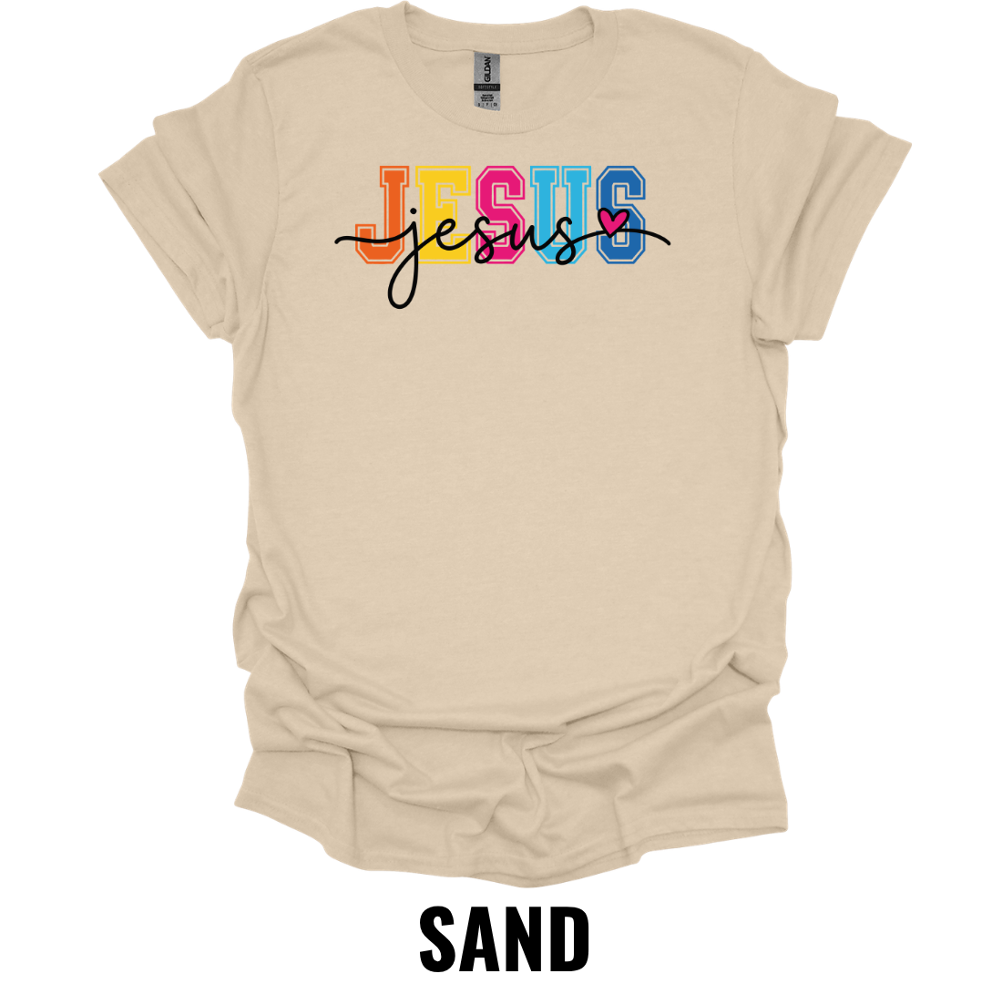 Jesus T-Shirt – Colorful Christian Faith Graphic Tee