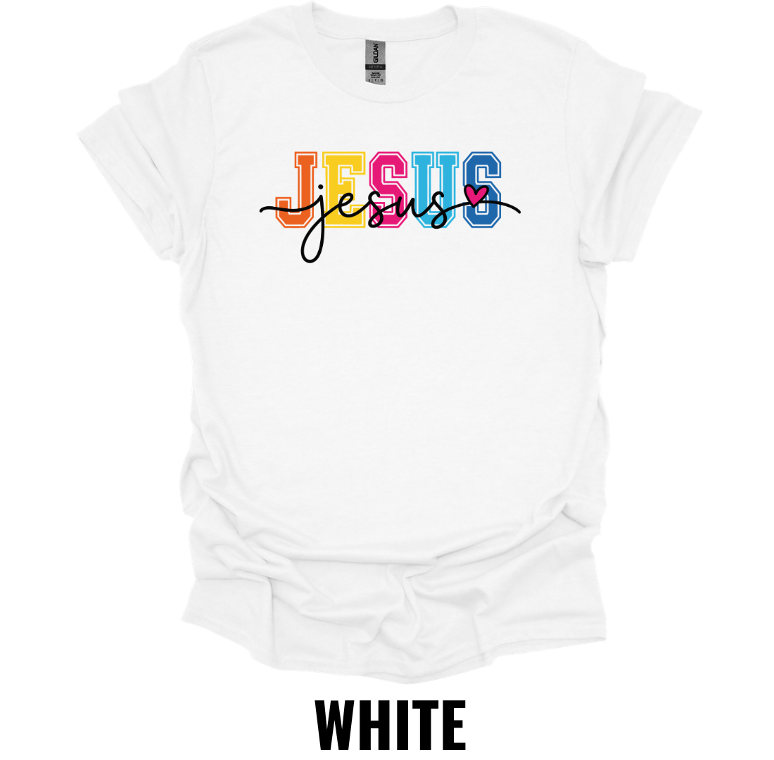 Jesus T-Shirt – Colorful Christian Faith Graphic Tee