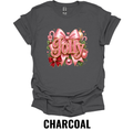 Jolly T-Shirt – Pink Bow Christmas Graphic Tee