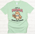 Just A Mama Raising Kind Humans Cute Bird Mom T-Shirt | Gildan Softstyle Tee