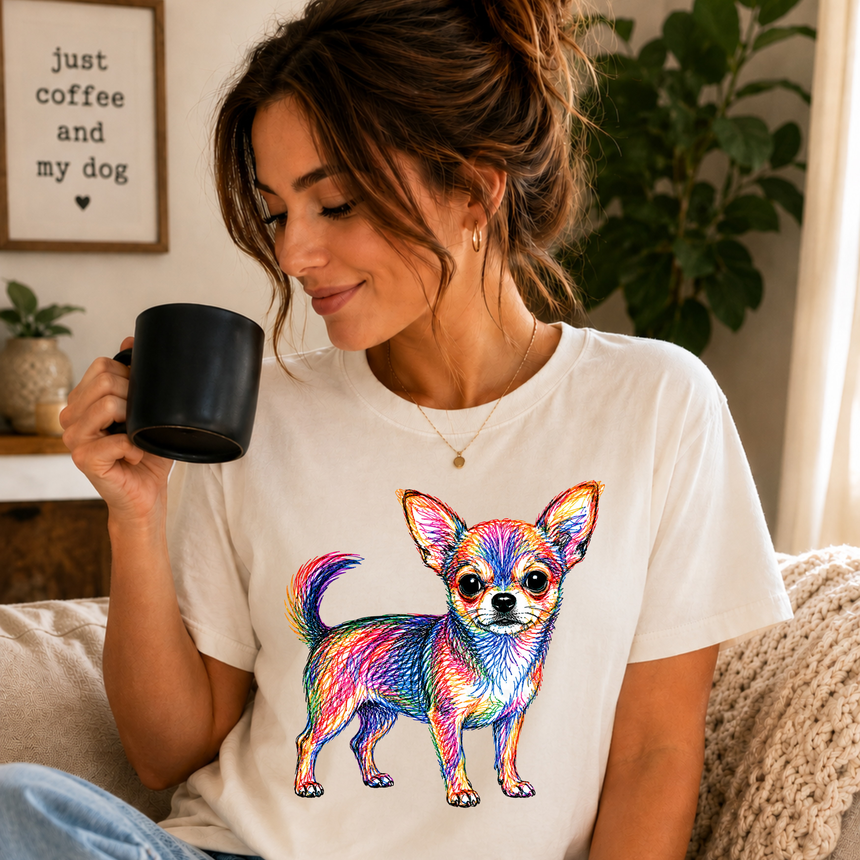 Rainbow Fur Short Hair Chihuahua shirt