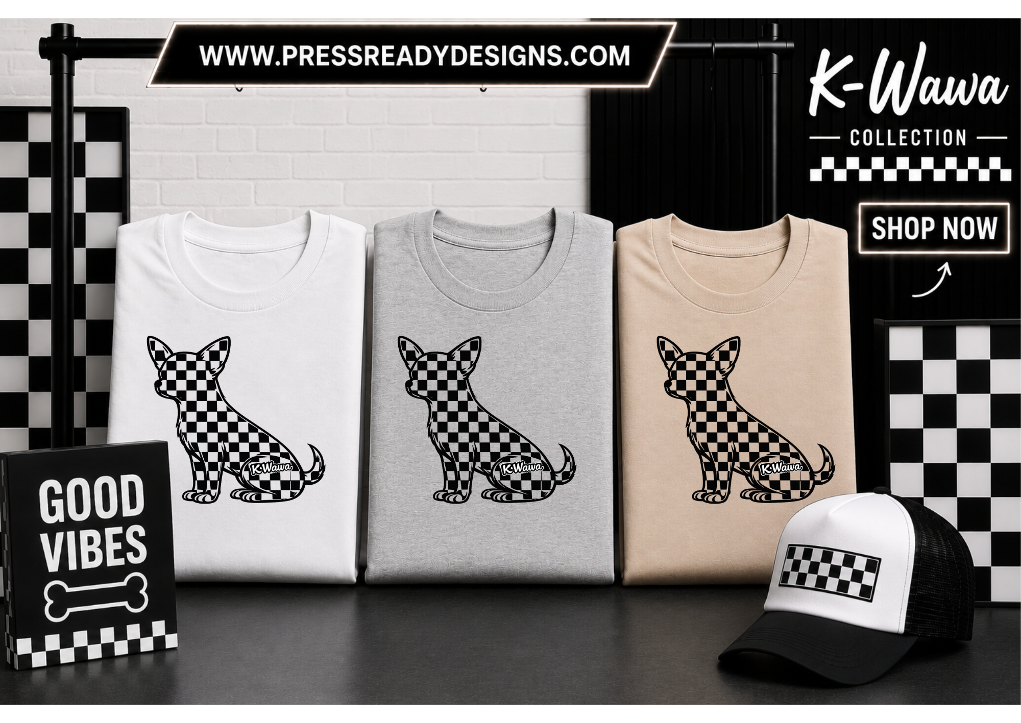 Checkered Short Hair Chihuahua Shirt