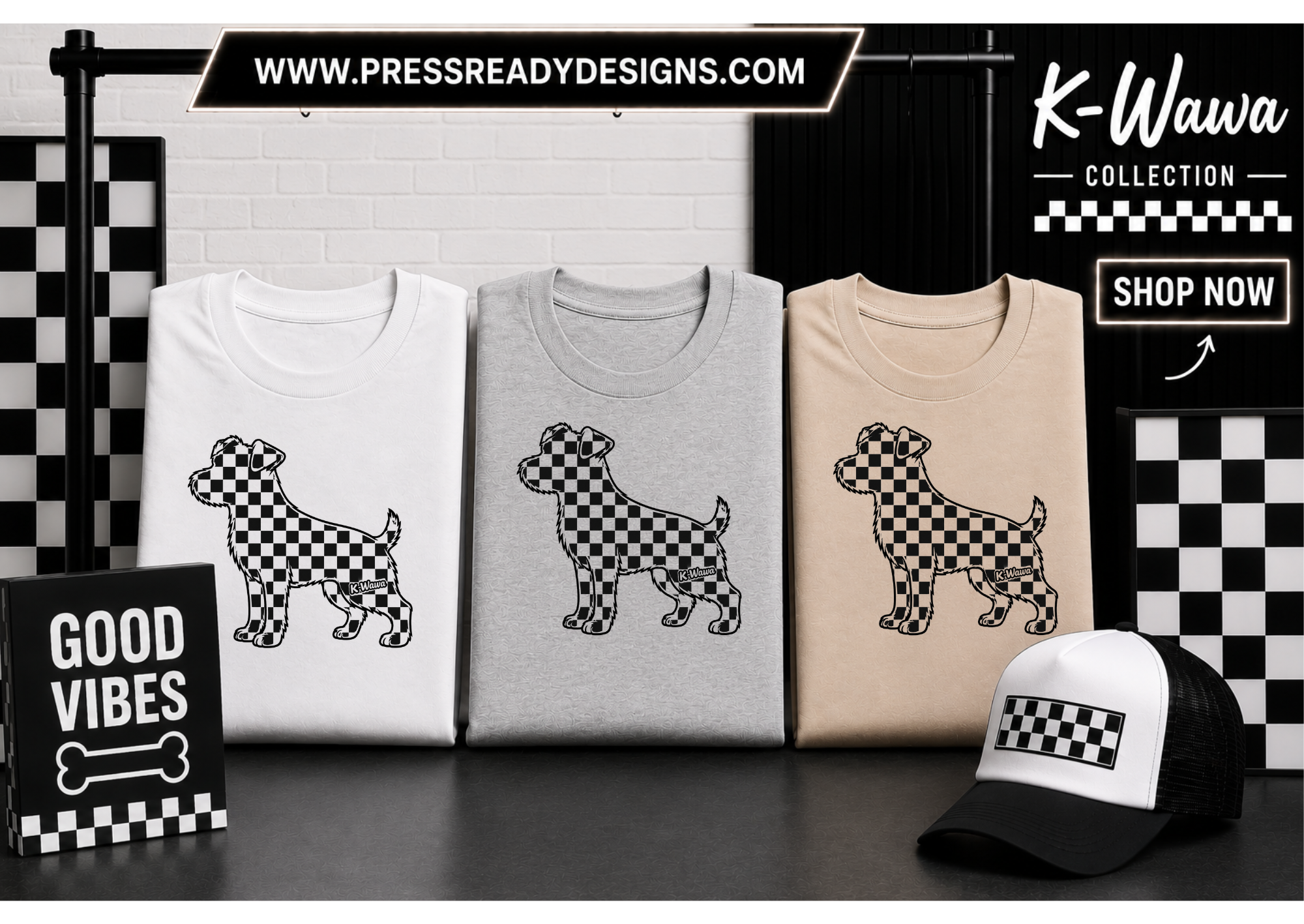 Checkered Jack Russell Shirt