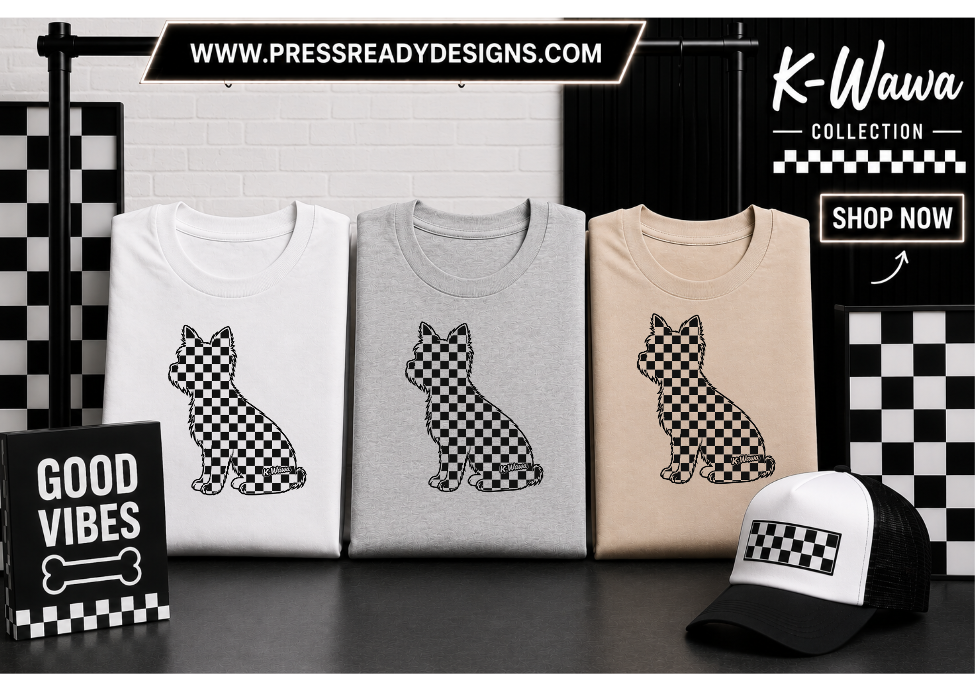Checkered Schnauzer Shirt