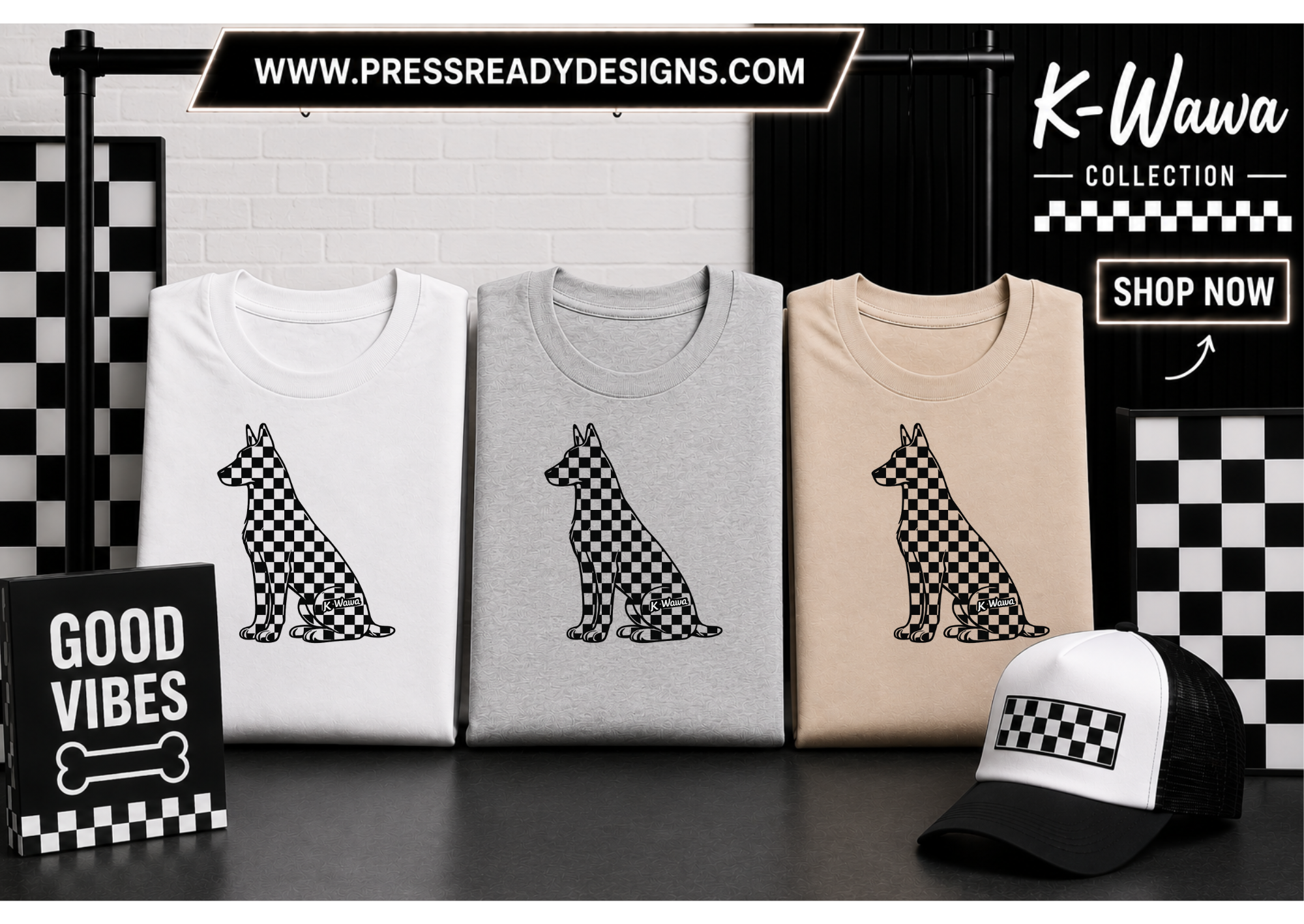 Checkered Doberman Shirt
