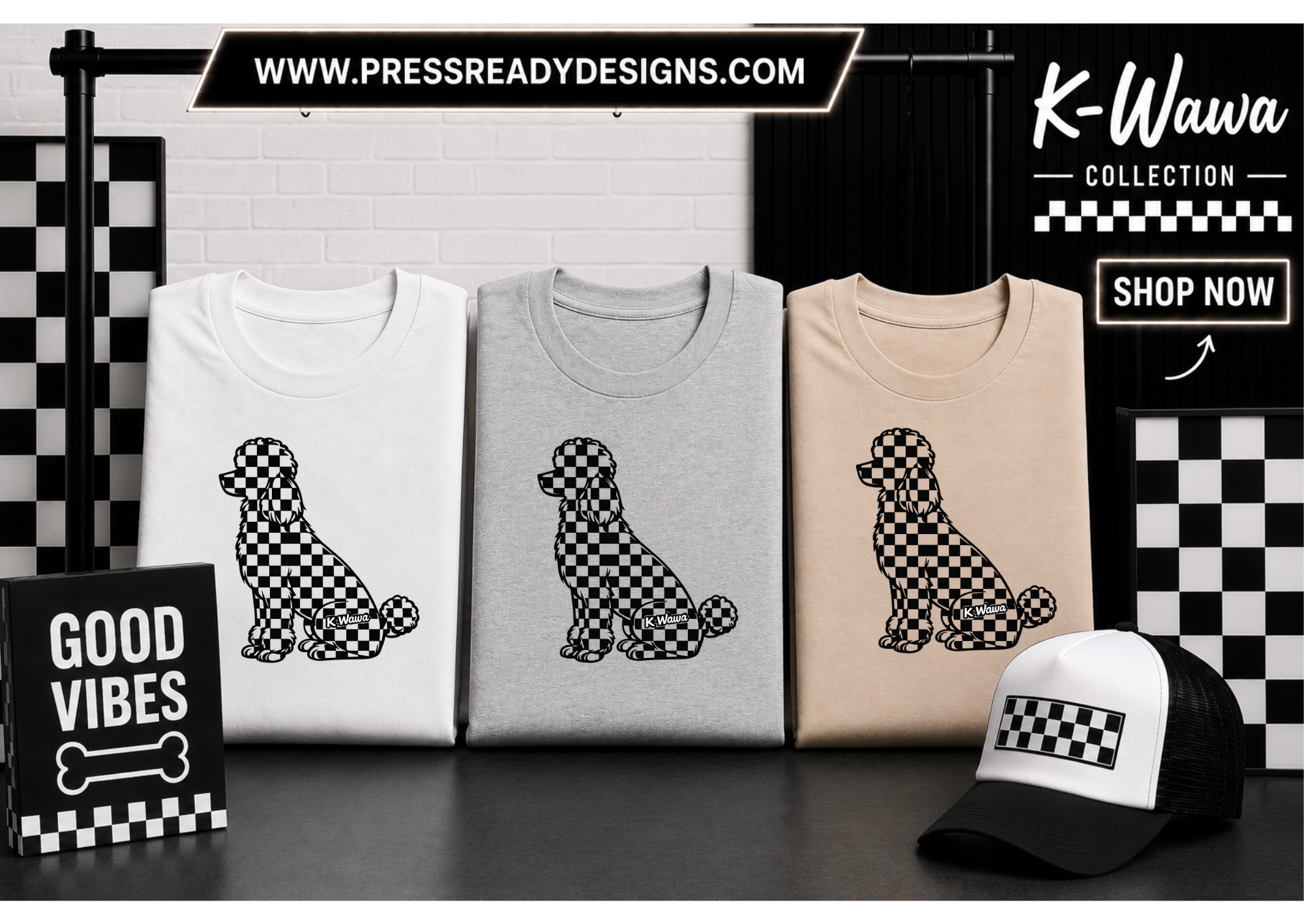 Checkered Poodle Shirt