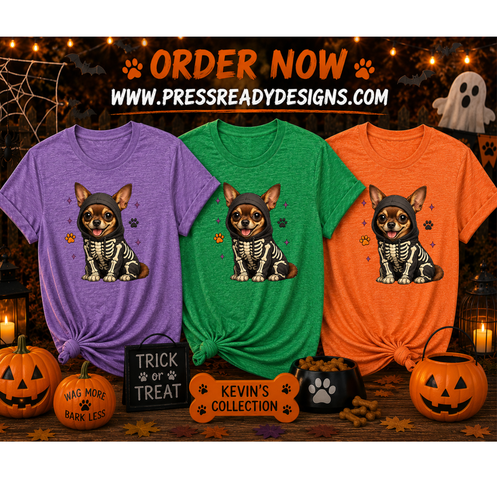 Skeleton Hoodie Short Hair Chihuahua Shirt