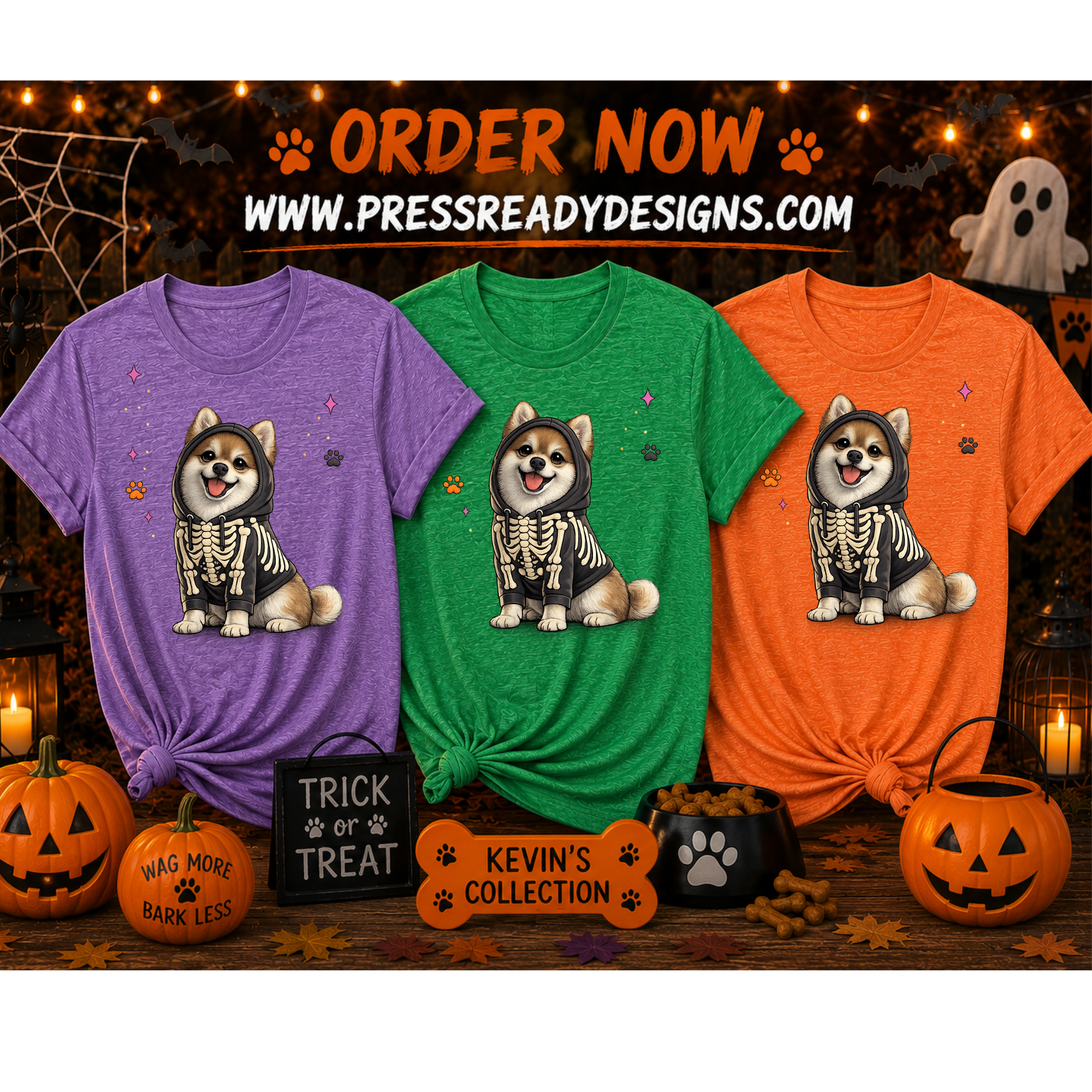 Skeleton Corgi Dog Hoodie Shirt