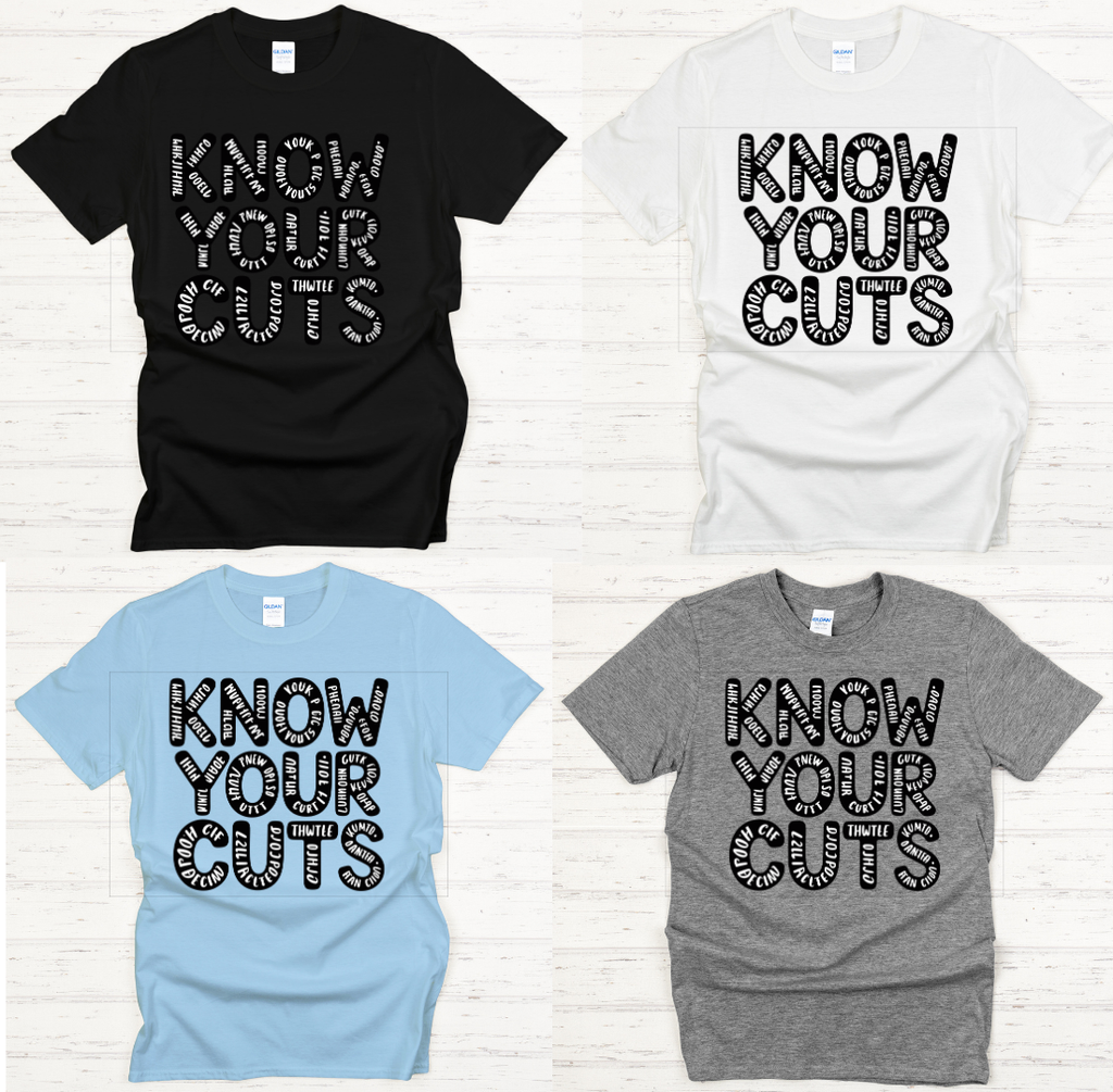 Know Your Cuts BBQ Shirt – Funny Butcher Meat Lover Tee