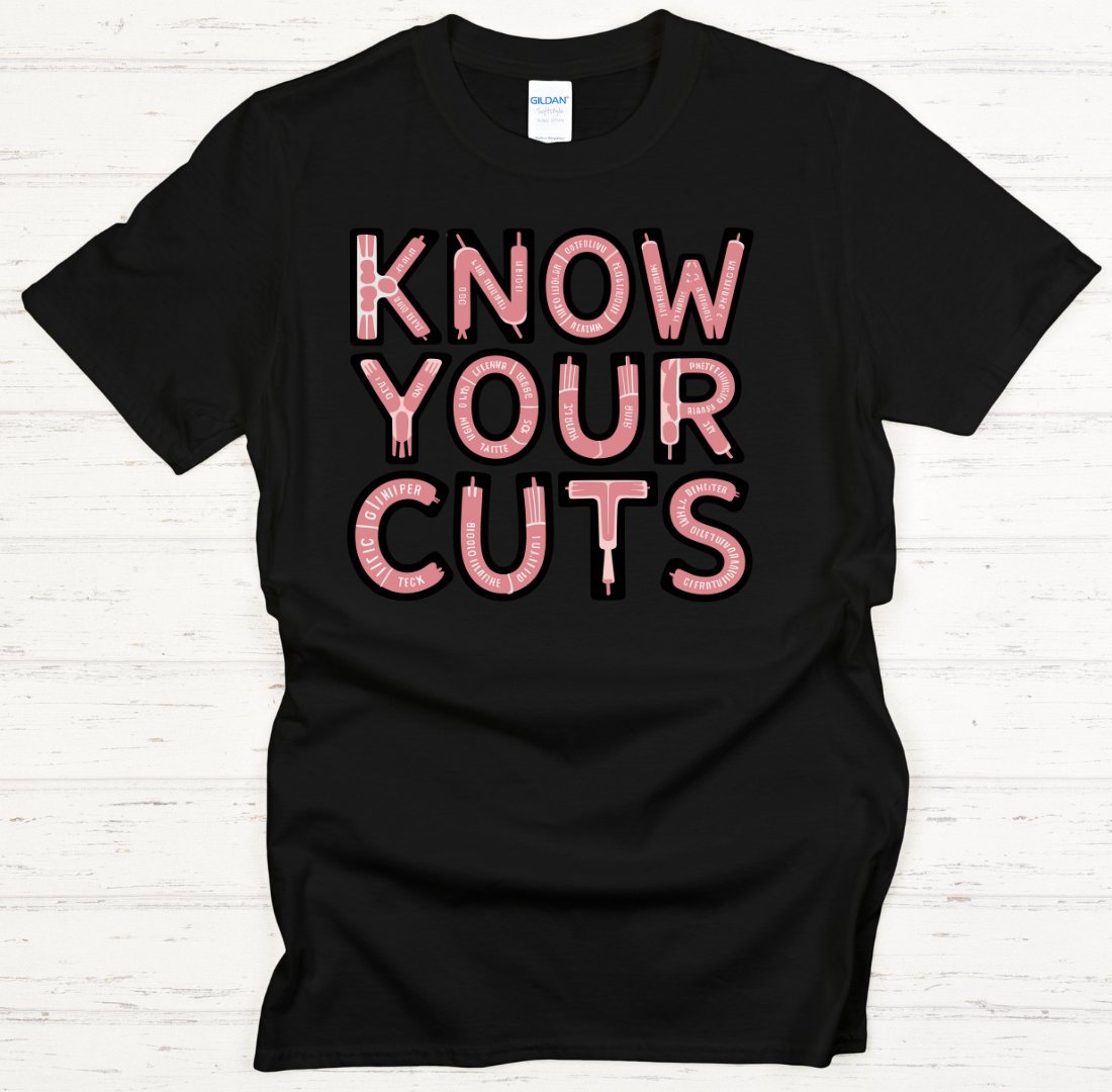 Know Your Cuts Butcher Shirt – Funny Meat Lover BBQ Tee