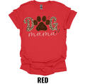 Leopard Dog Mama T-Shirt – Stylish Paw Print Dog Lover Tee