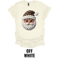 Leopard Print Santa Face Christmas Shirt – Trendy Holiday Santa Graphic Tee