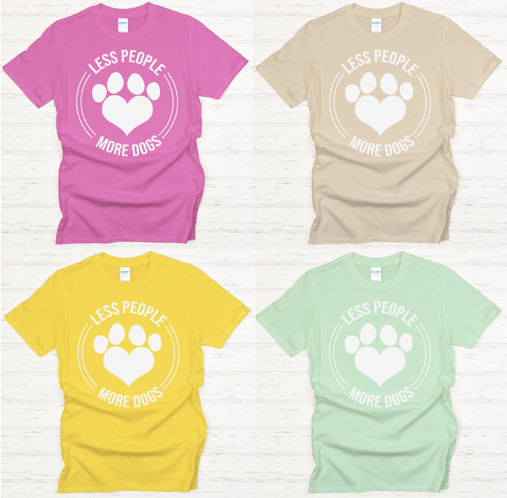 Less People More Dogs Shirt on Gildan Softstyle Tee