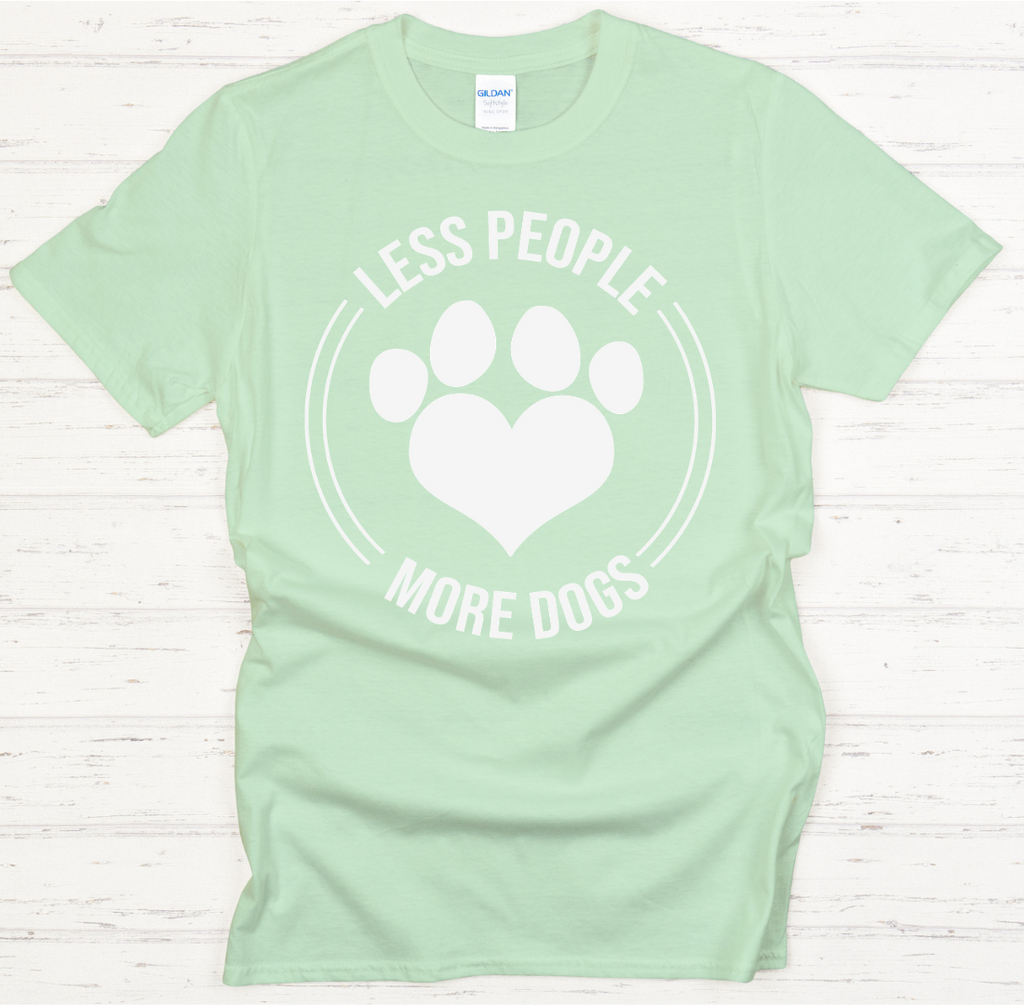 Less People More Dogs Shirt on Gildan Softstyle Tee