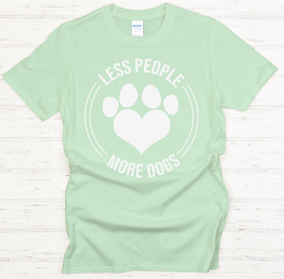 Less People More Dogs Shirt on Gildan Softstyle Tee