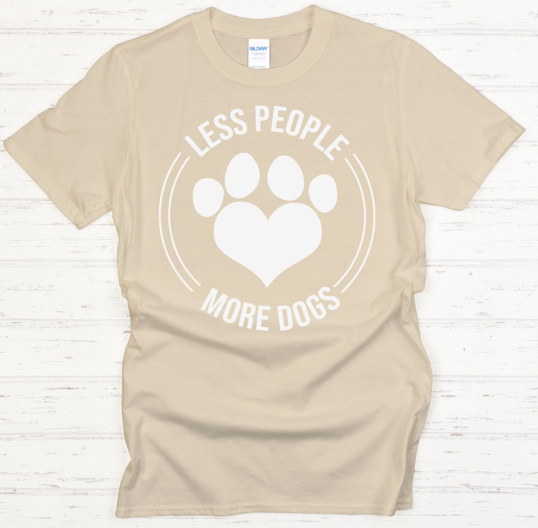 Less People More Dogs Shirt on Gildan Softstyle Tee