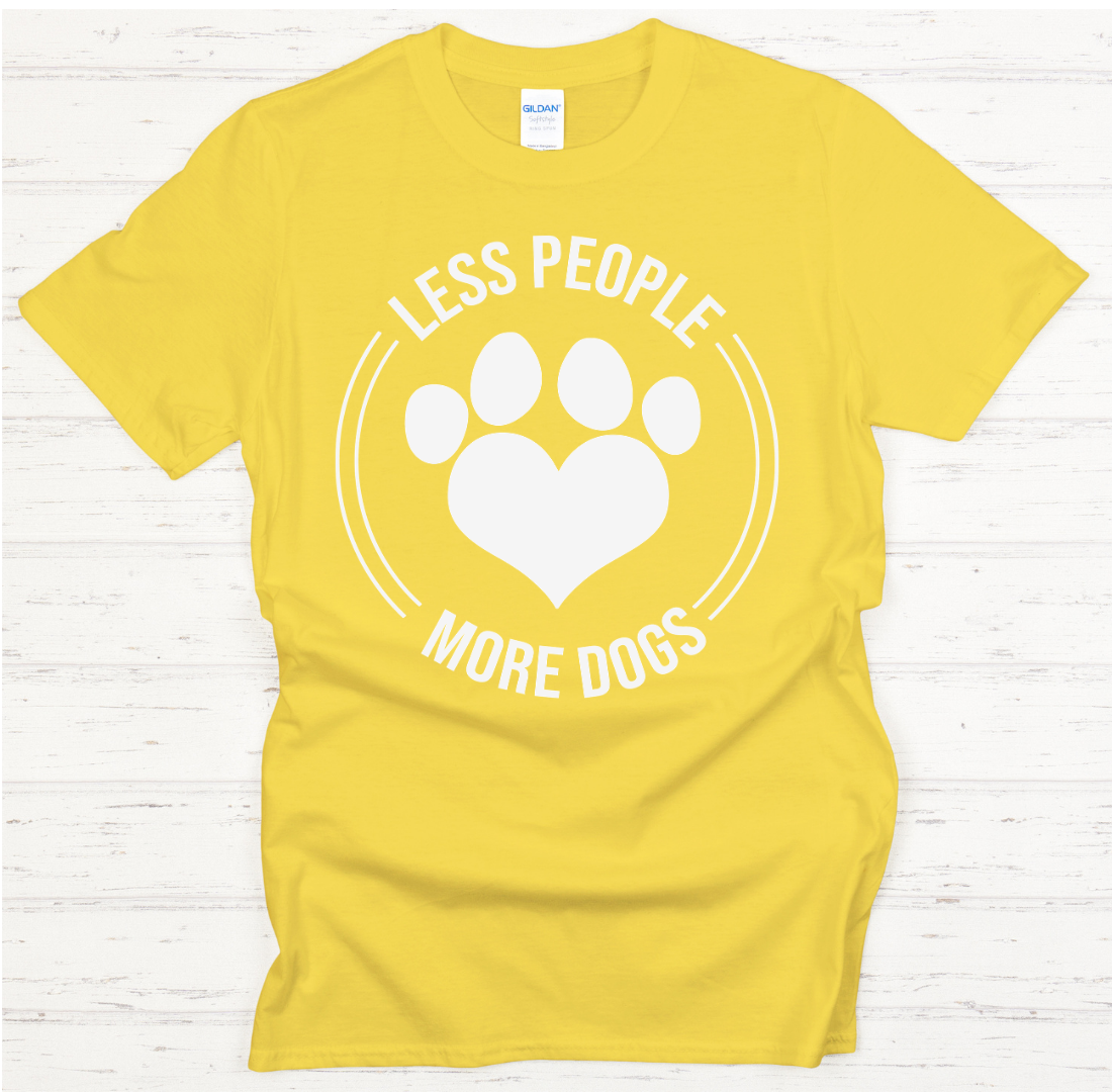 Less People More Dogs Shirt on Gildan Softstyle Tee