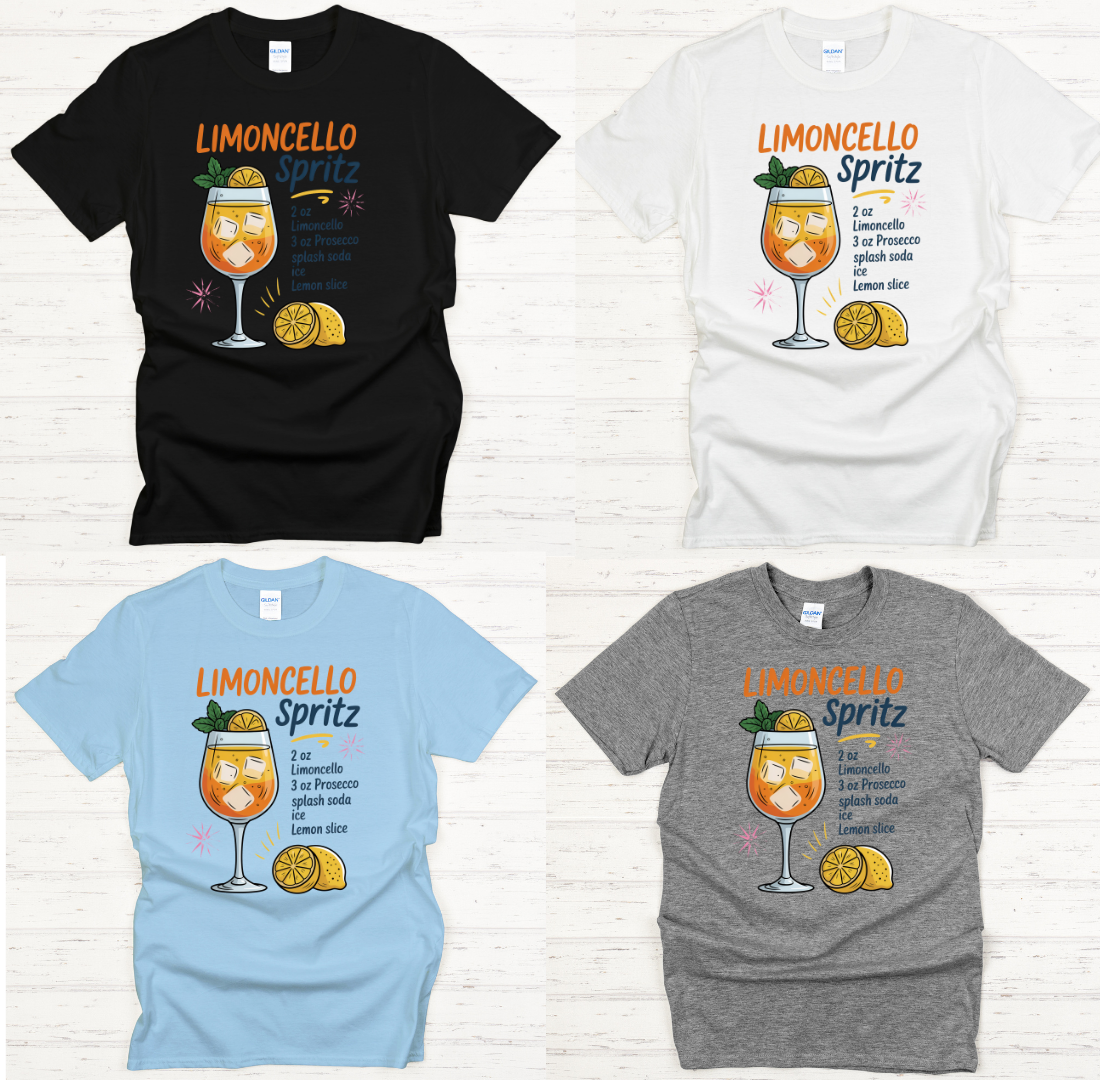 Limoncello Spritz Cocktail Shirt on Gildan Softstyle Tee