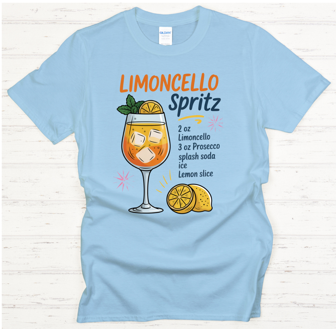 Limoncello Spritz Cocktail Shirt on Gildan Softstyle Tee
