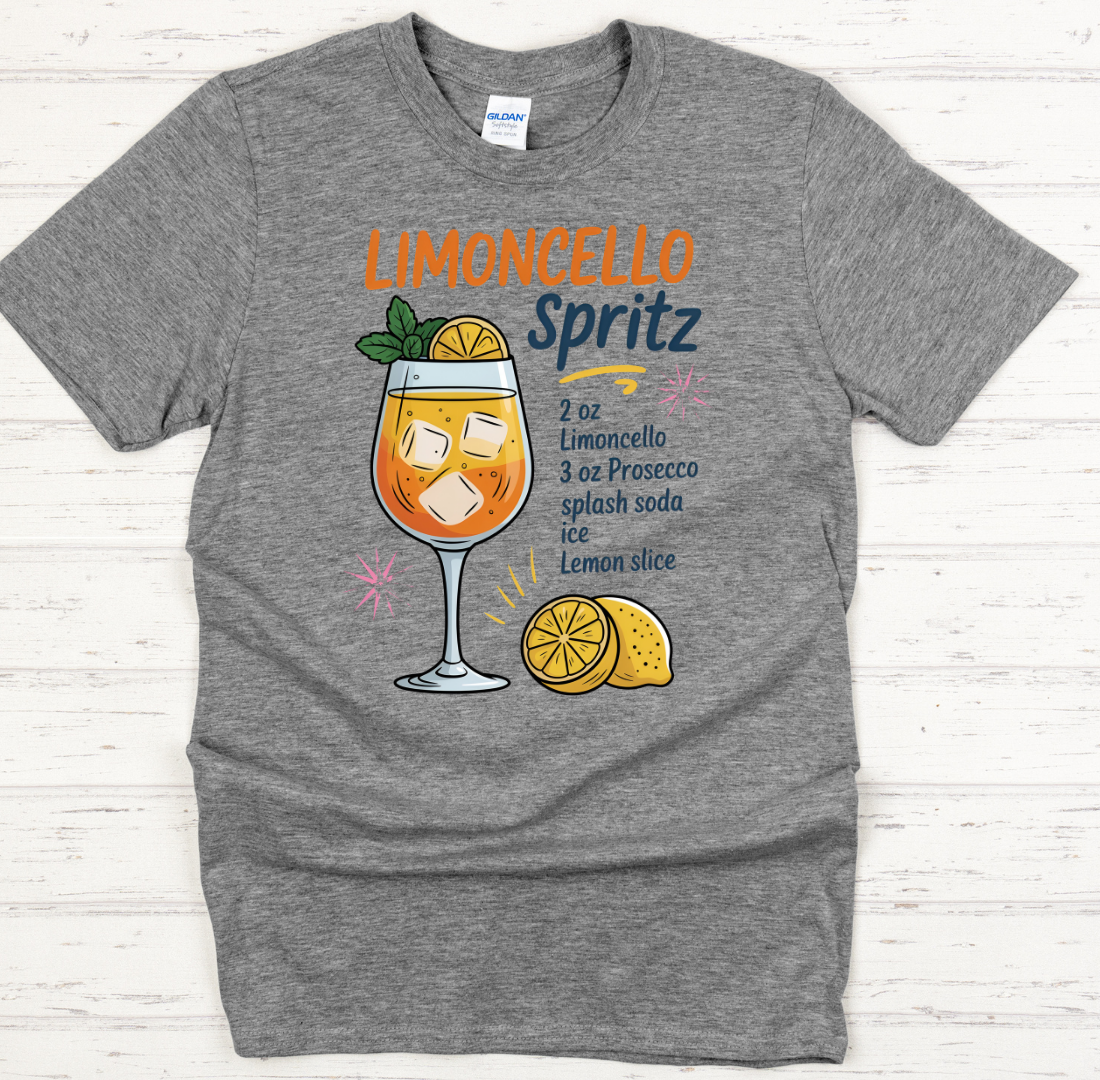 Limoncello Spritz Cocktail Shirt on Gildan Softstyle Tee