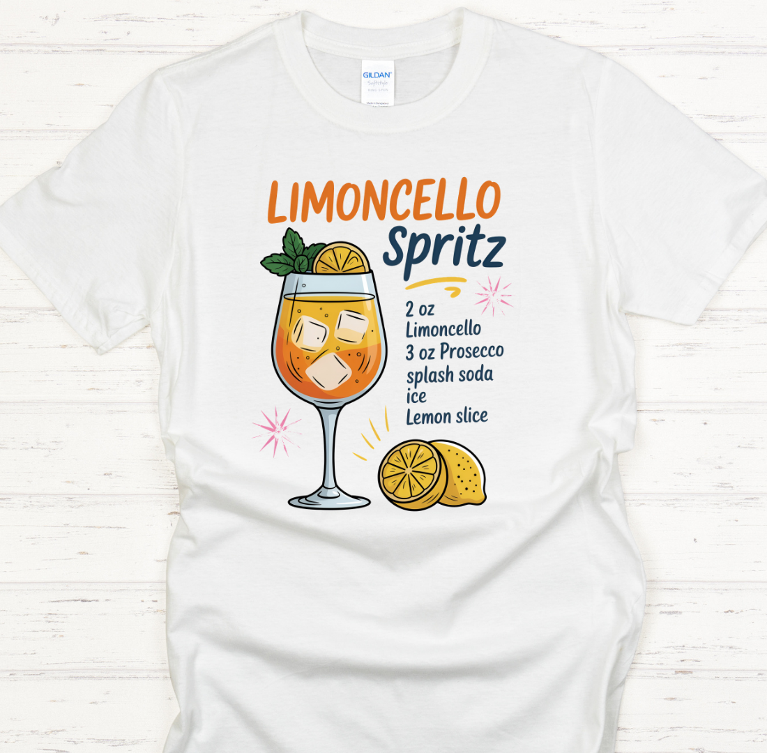 Limoncello Spritz Cocktail Shirt on Gildan Softstyle Tee