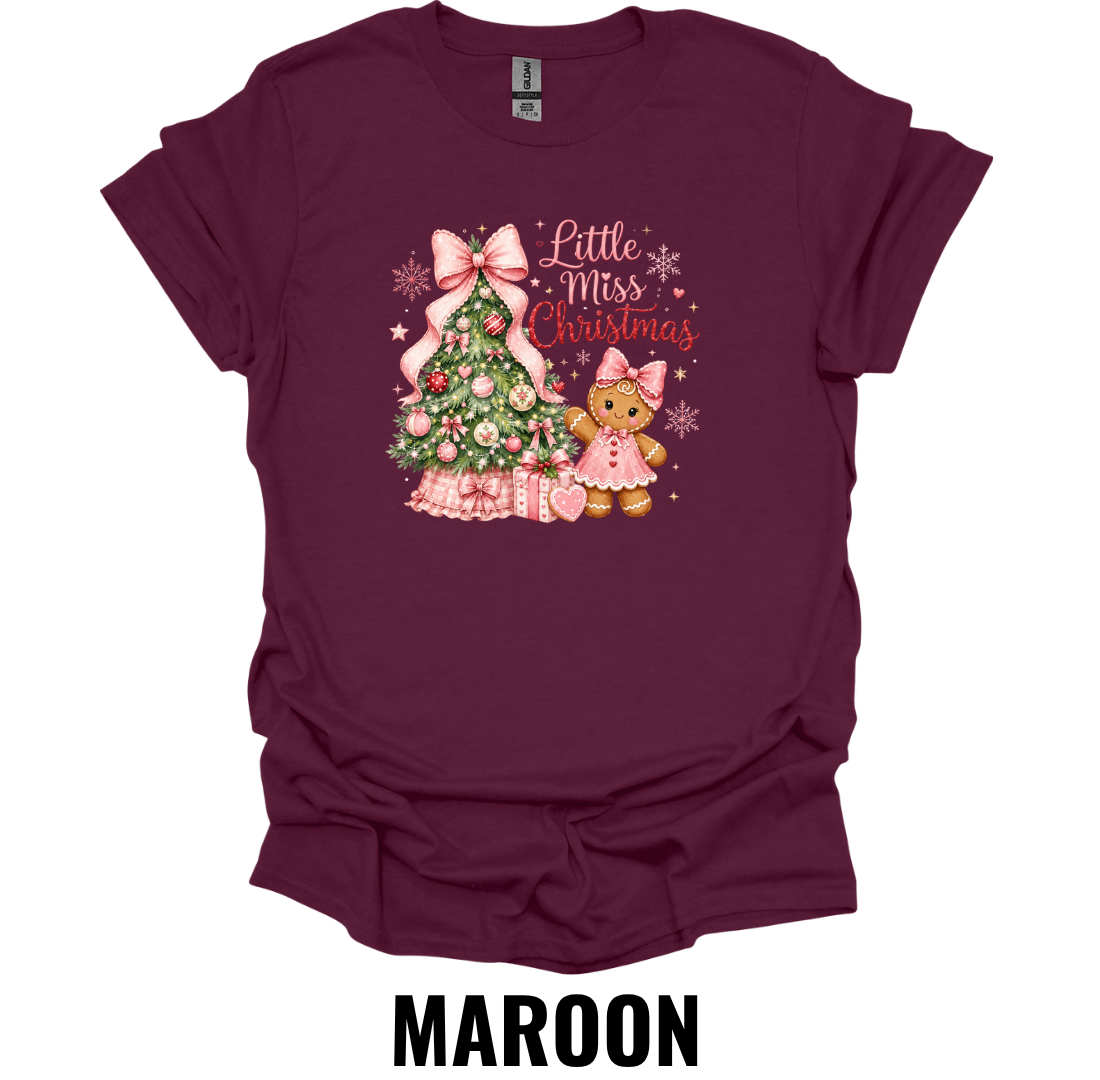 Little Miss Christmas T-Shirt – Cute Holiday Girl Tee