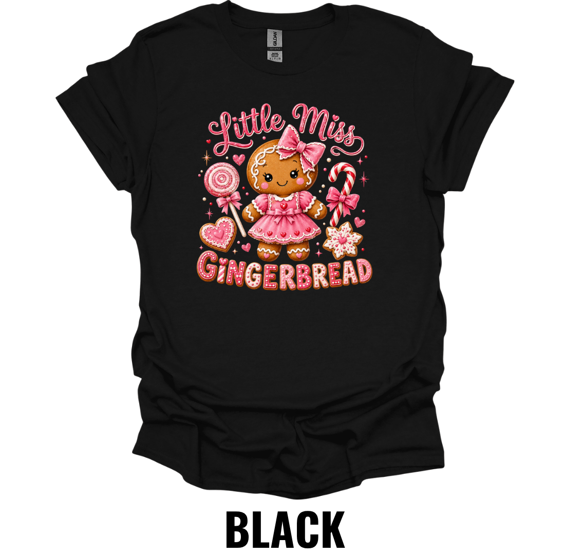 Little Miss Gingerbread T-Shirt – Cute Christmas Girl Tee