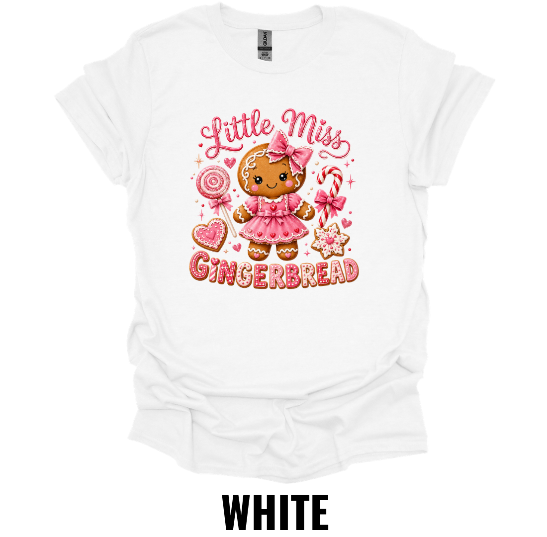 Little Miss Gingerbread T-Shirt – Cute Christmas Girl Tee