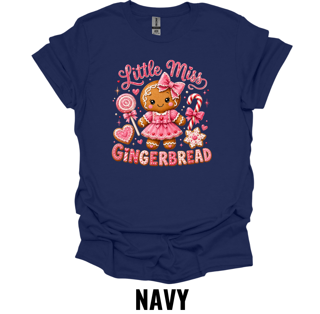 Little Miss Gingerbread T-Shirt – Cute Christmas Girl Tee