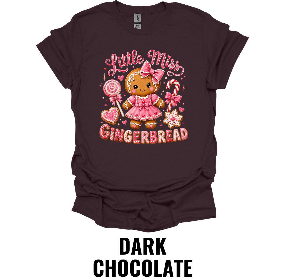 Little Miss Gingerbread T-Shirt – Cute Christmas Girl Tee