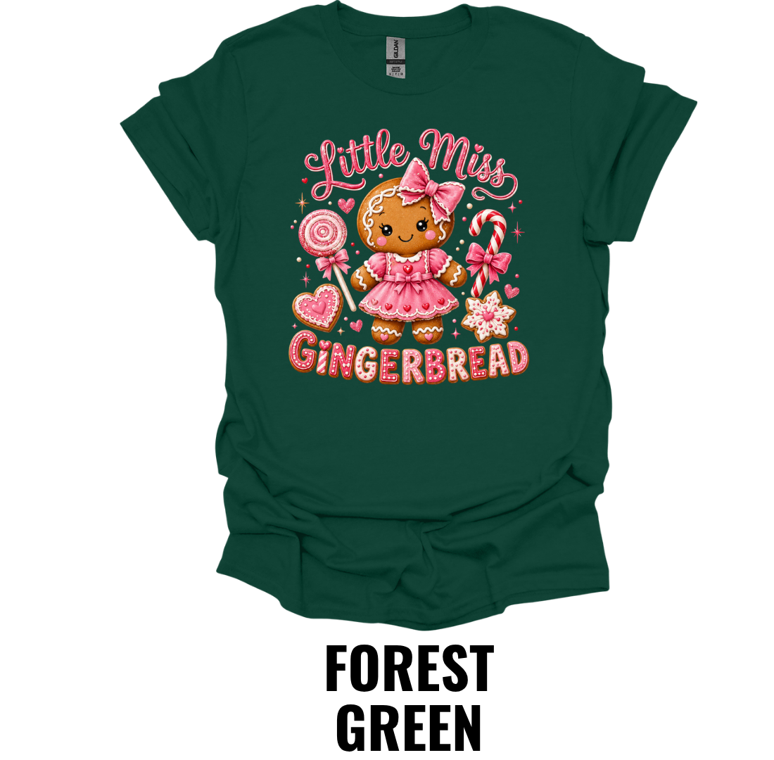 Little Miss Gingerbread T-Shirt – Cute Christmas Girl Tee