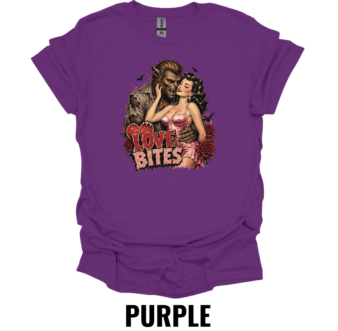 Love Bites T-Shirt – Vintage Horror Romance Tee