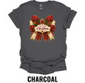 Make It Merry Christmas T-Shirt – Plaid Bow Holiday Tee