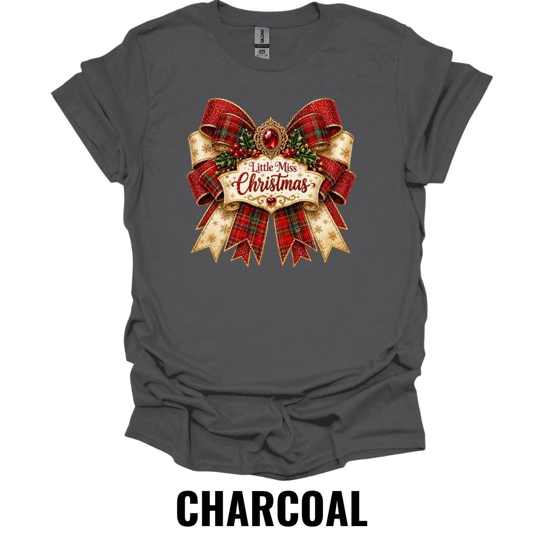Make It Merry Christmas T-Shirt – Plaid Bow Holiday Tee
