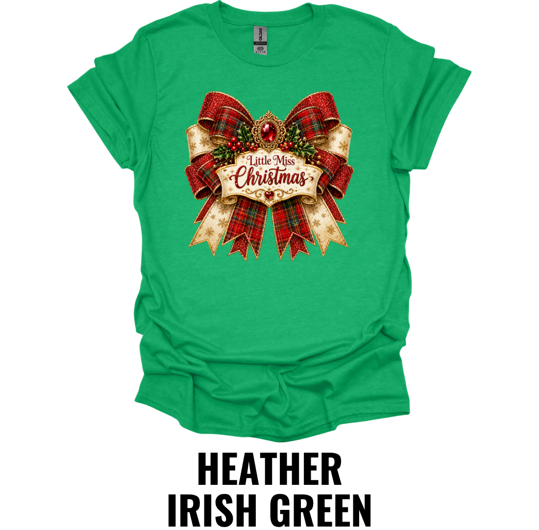 Make It Merry Christmas T-Shirt – Plaid Bow Holiday Tee