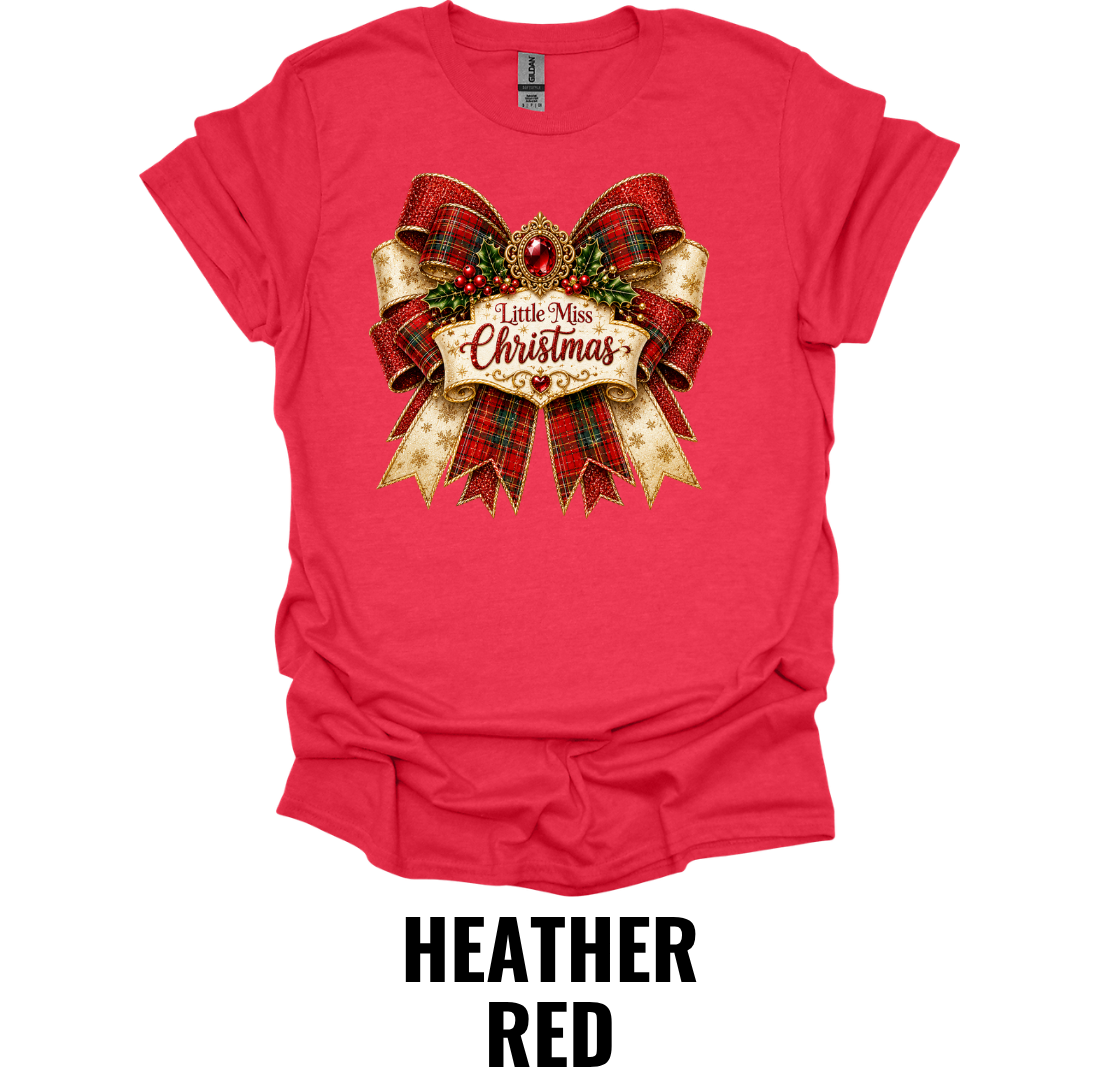 Make It Merry Christmas T-Shirt – Plaid Bow Holiday Tee