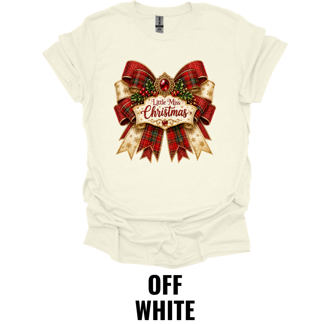 Make It Merry Christmas T-Shirt – Plaid Bow Holiday Tee