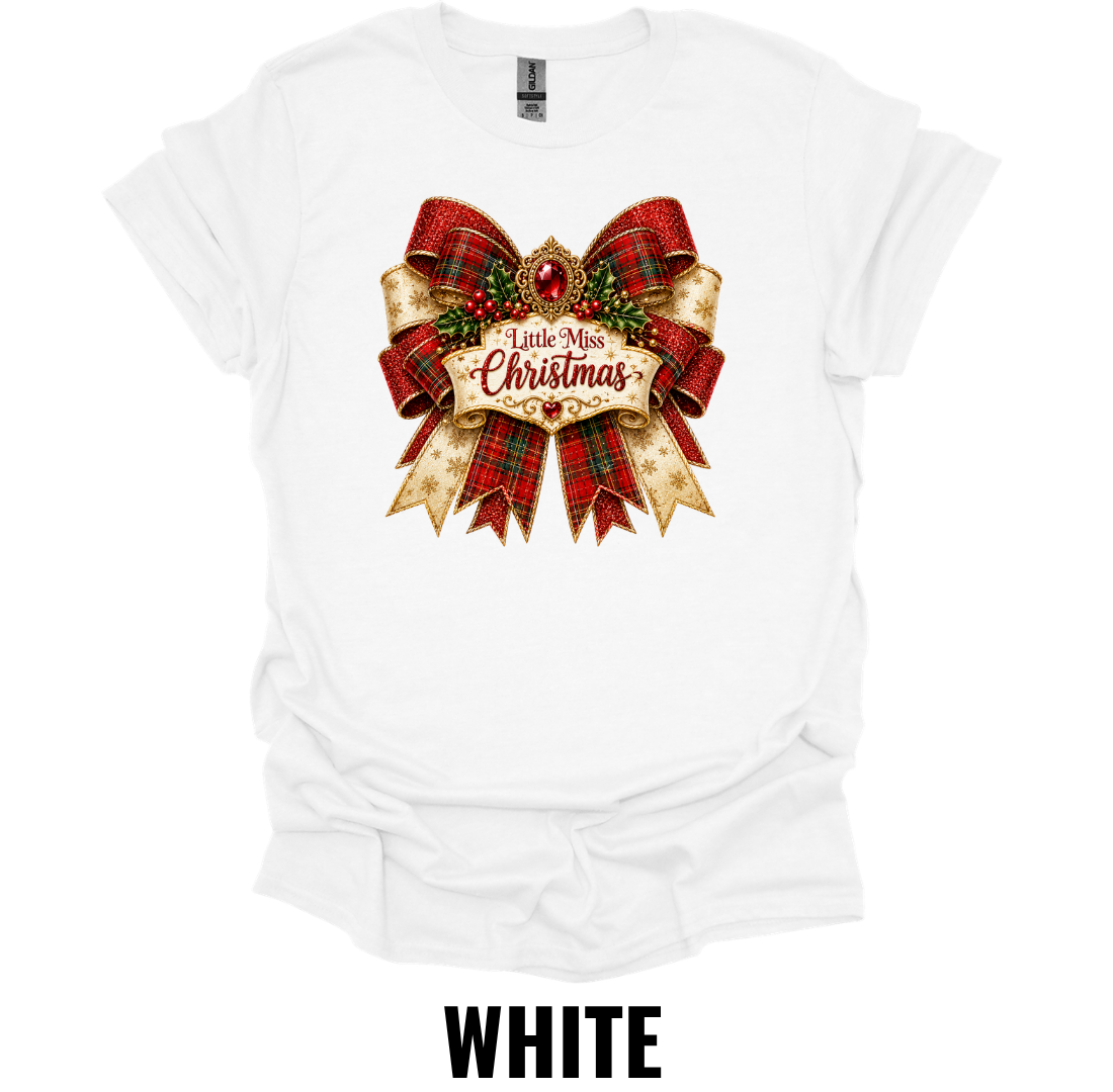 Make It Merry Christmas T-Shirt – Plaid Bow Holiday Tee