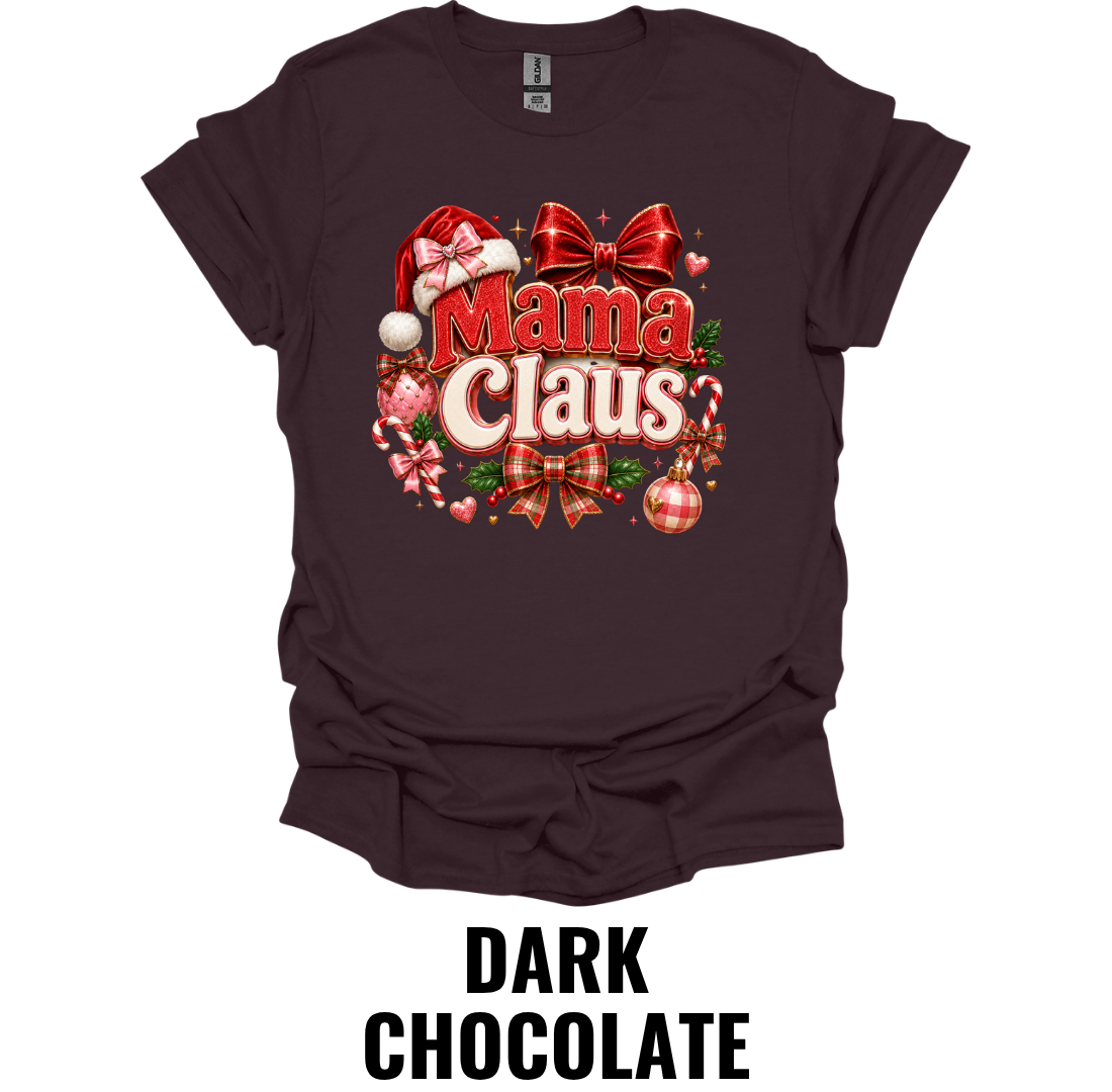 Mama Claus T-Shirt – Festive Christmas Mom Tee