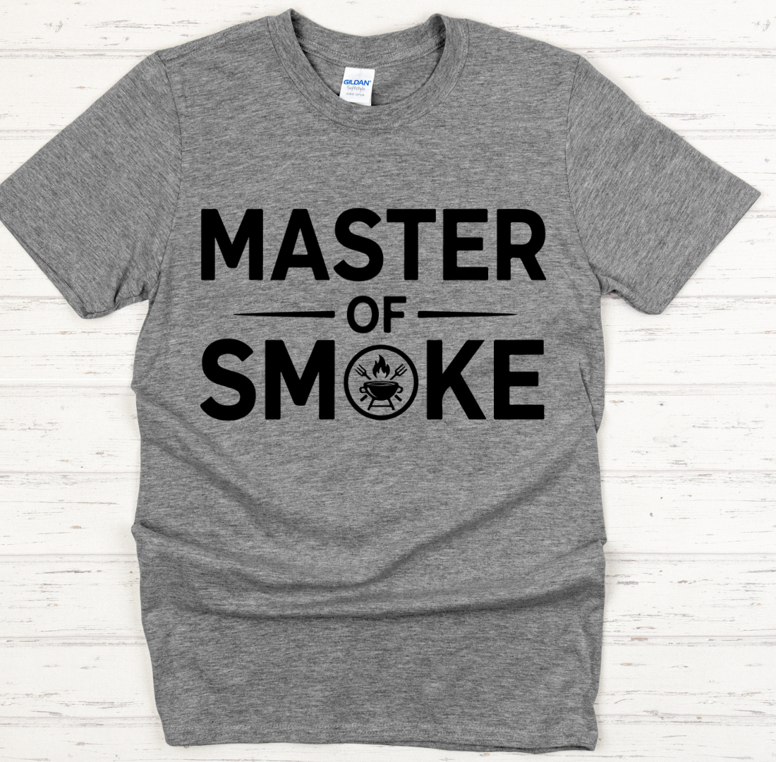 Master of Smoke BBQ Graphic T-Shirt | Gildan Softstyle Tee