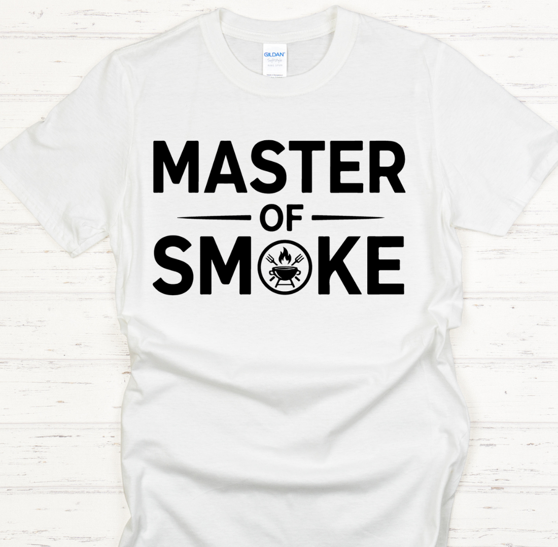 Master of Smoke BBQ Graphic T-Shirt | Gildan Softstyle Tee