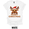 Merry Christmas Reindeer Shirt – Cute Holiday Reindeer Graphic Tee
