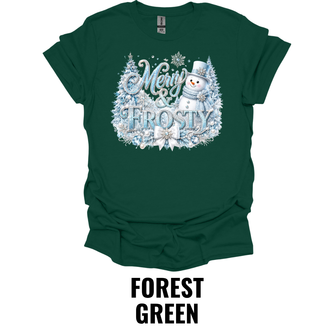 Merry Frosty T-Shirt – Vintage Snowman Christmas Tee